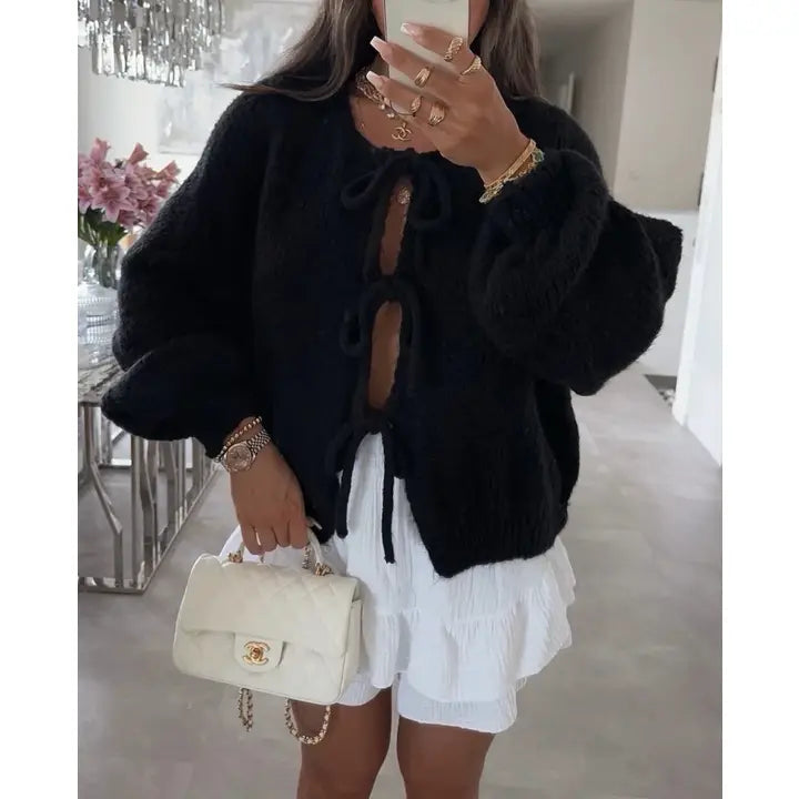 Wool Vest with Laces -