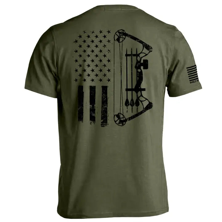 Compound Bow USA Flag